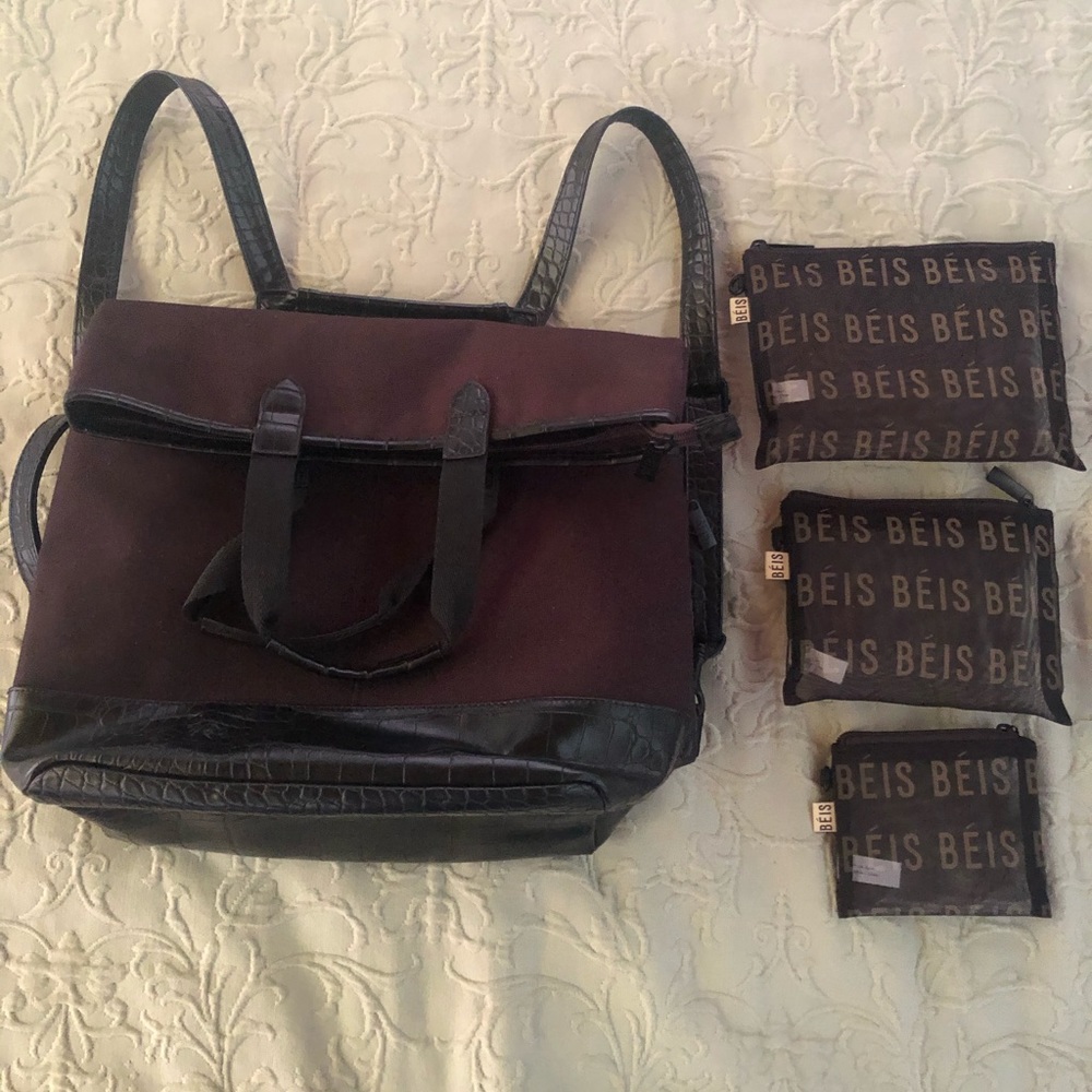 Beis Travel Backpack with pouches